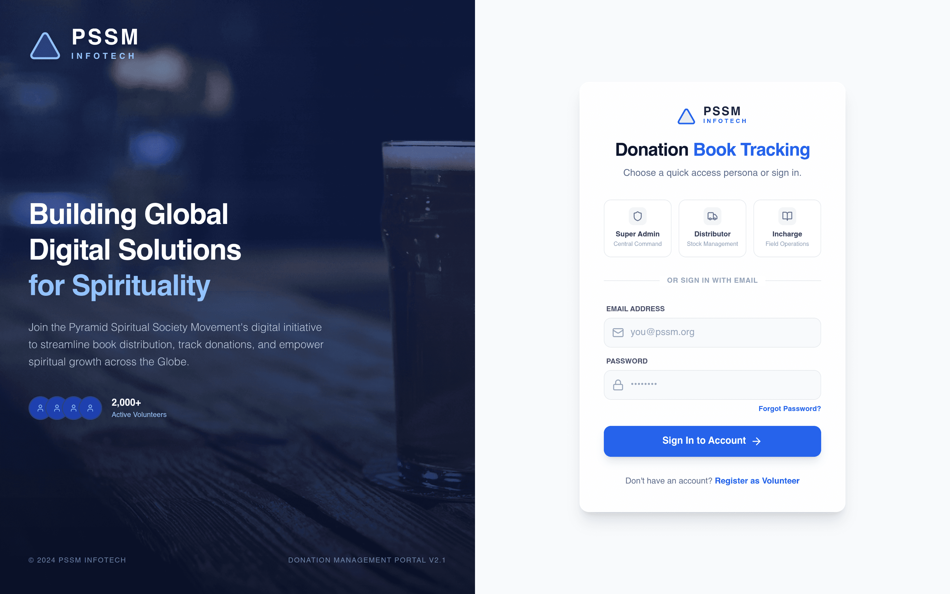 PSSM Donation & Book Tracker — case study art